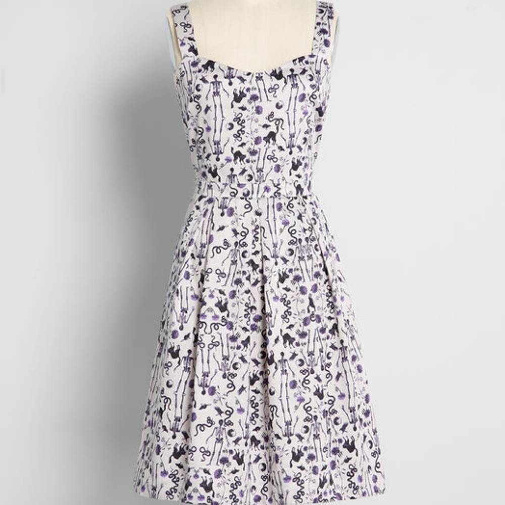 Skeleton Print ModCloth Dress